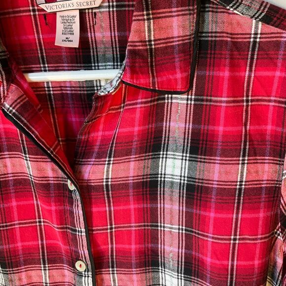 Vintage Victoria’s Secret Plaid And Lace Nightie, M Red Christmas - Picture 10 of 14
